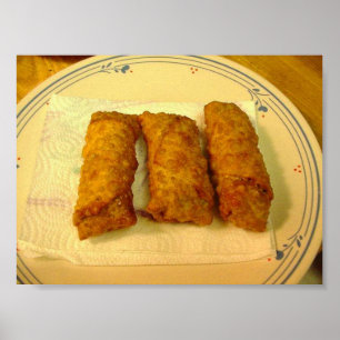 Pôster Eggrolls tailandeses da galinha