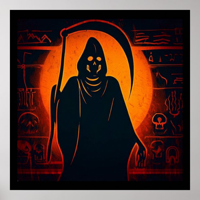 Poster Egípcia Grim Reaper Halloween 1 (Frente)
