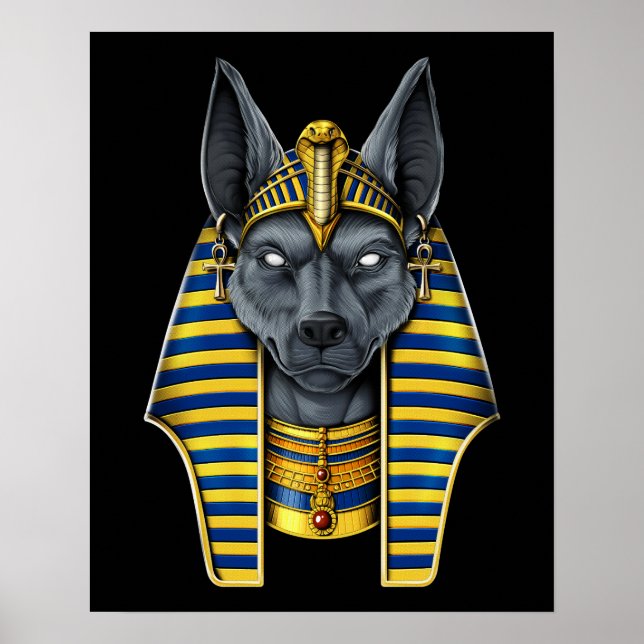 Poster Egípcio Deus Anubis (Frente)