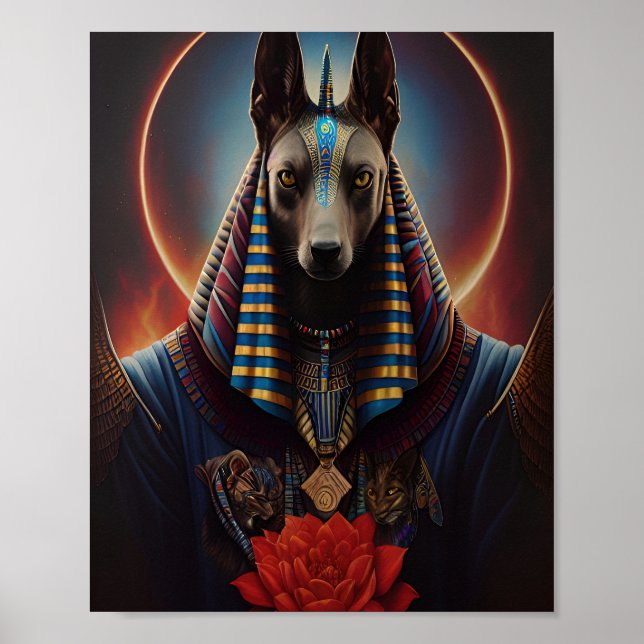 Poster Egípcio Deus Anubis (Frente)