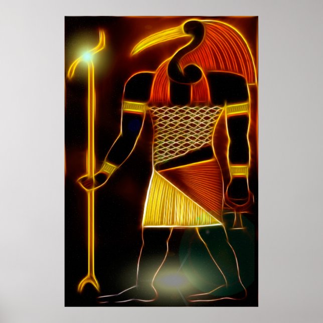 Poster Egípcio Deus Thoth (Frente)