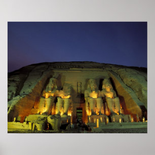 Pôster Egito, Abu Simbel, Figuras colossais de Ramessés