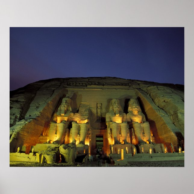 Pôster Egito, Abu Simbel, Figuras colossais de Ramessés (Frente)