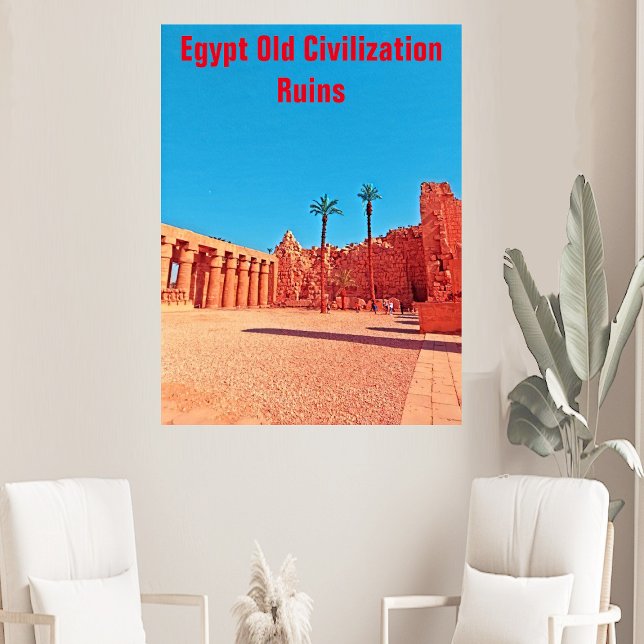 Poster Egito: Antiga Civilização Ruína Paisagem Muro do D (Egypt Old Civilization Ruins Landscape Desert Wall Poster)