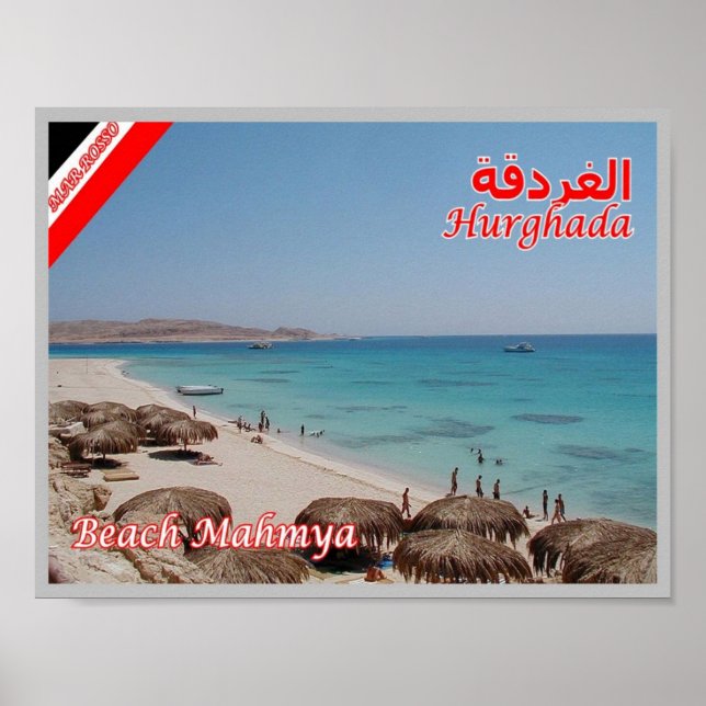 Poster Egito - Mar Vermelho - Hurghada - Mamya Beach - (Frente)
