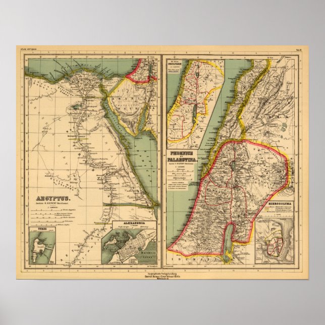 Poster Egito, Phoenicia e Palestina (Frente)