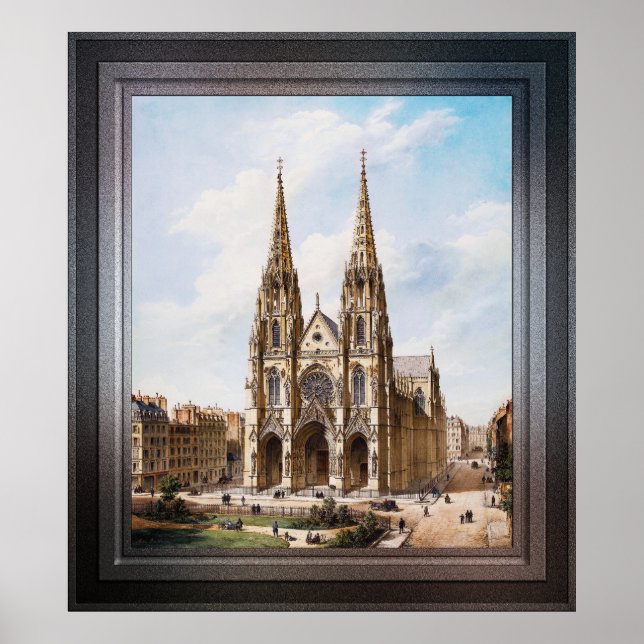 Poster Église Sainte-Clotilde à Paris por Max Berthelin (Frente)