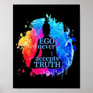 Poster Ego Nunca Aceita O Budismo Verdade Citação Yoga Lo