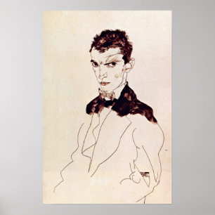 Pôster Egon Schiele - auto-retrato