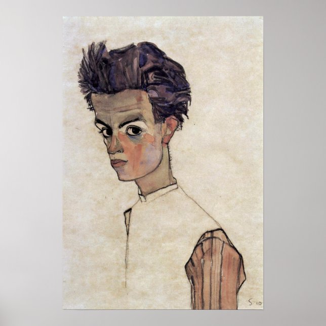 Poster Egon Schiele - autorretrato (Frente)