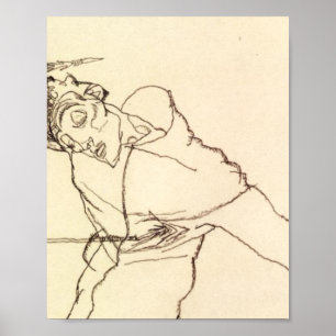 Poster Egon Schiele - Autorretrato Como Rua Sebastian