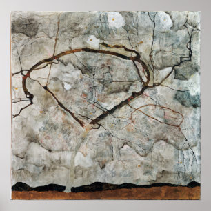 Poster Egon Schiele Autumn Tree in Stirred Air