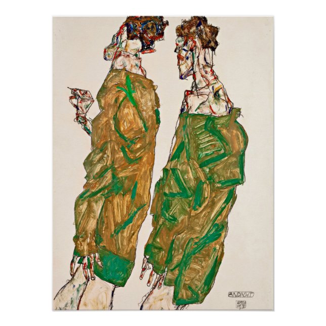 Pôster Egon Schiele - Devoção (Frente)
