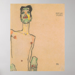 Poster Egon Schiele mime van relaxe