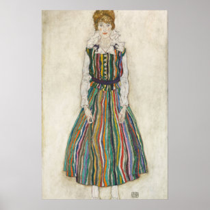 Poster Egon Schiele Portrait de Edith (a esposa dos artis