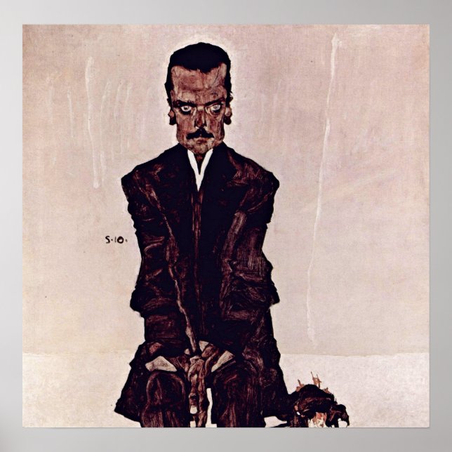 Poster Egon Schiele - Retrato de Eduard Kosmack (Frente)