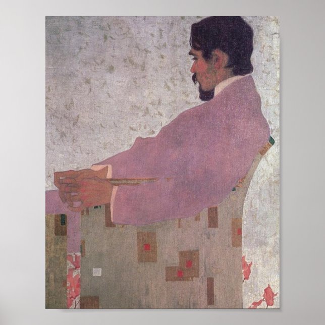 Poster Egon Schiele Retrato Do Pintor Anton Peschka (Frente)