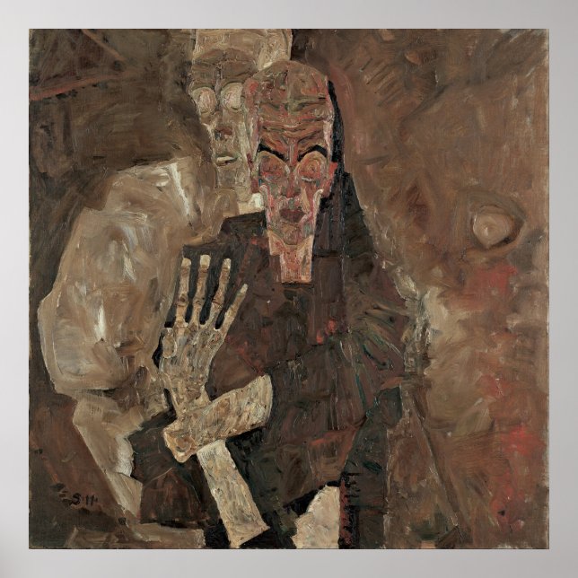 Poster Egon Schiele Self-Seer II (Death and Man) (Frente)