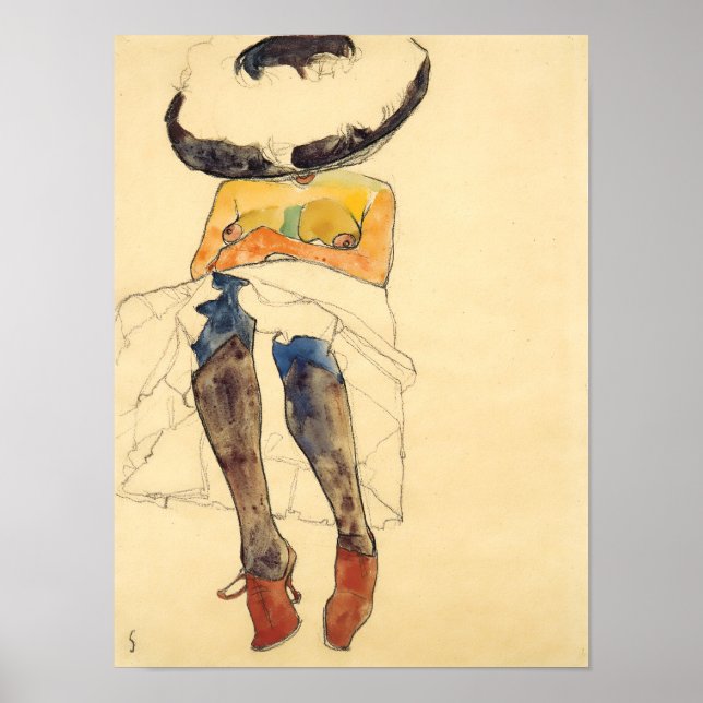 Poster Egon Schiele Trabalho de arte Reproduction (Frente)