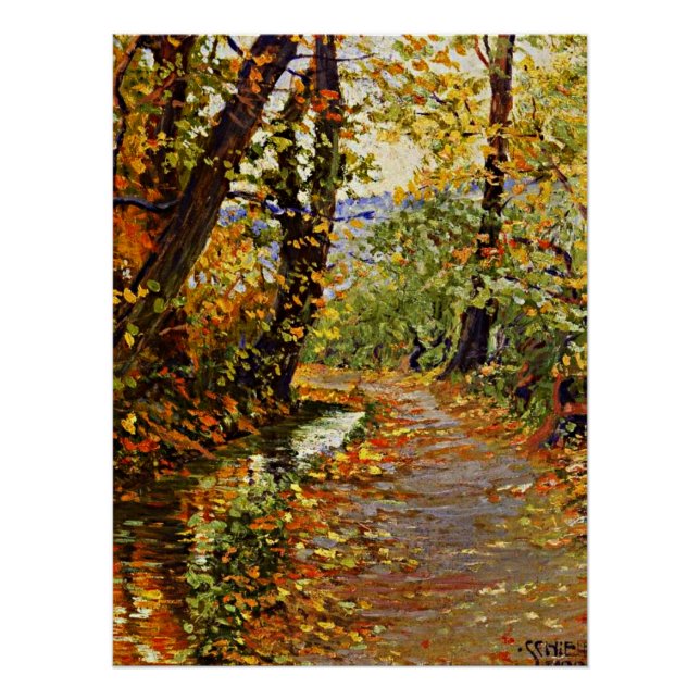 Pôster Egon Schiele - Winding Brook (Frente)