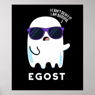Poster Egost Dia de as Bruxas engraçado Ego Ghost Pun Dar
