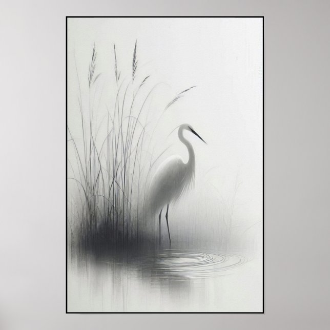 Poster Egret Graceful Em Mânsh (Frente)