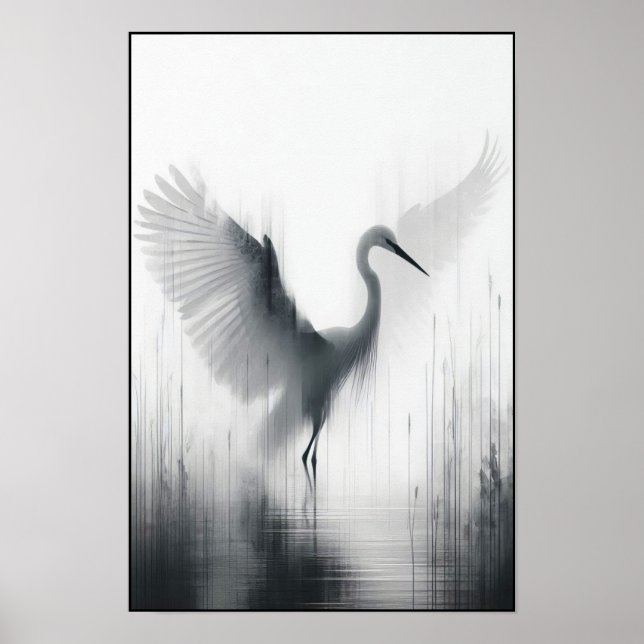 Poster Egret Graceful Em Mânsh (Frente)