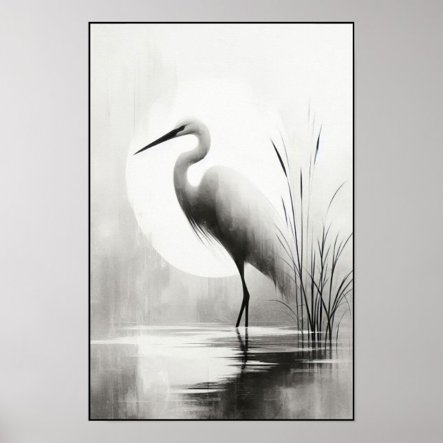 Poster Egret Graceful Em Mânsh (Frente)