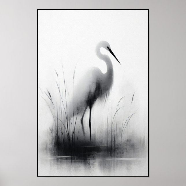 Poster Egret Graceful Em Mânsh (Frente)