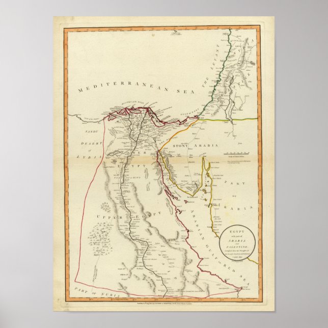 Poster Egypt, Arabia, Palestine (Frente)