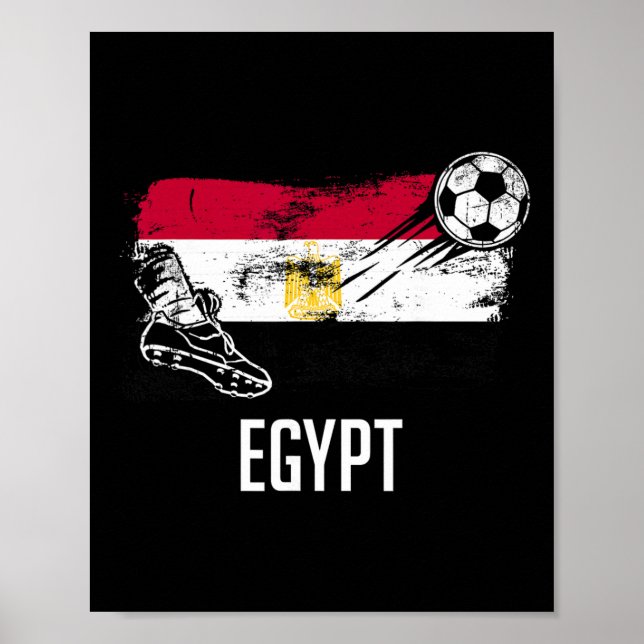 Poster Egypt Flag Jersey Egyptian Soccer Team Egyptian _2 (Frente)