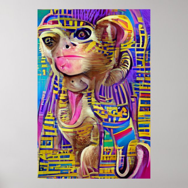 Poster Egyptian Monkey (Frente)