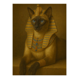 Pôster Egyptian Pharaoh Siamese Cat Portrait