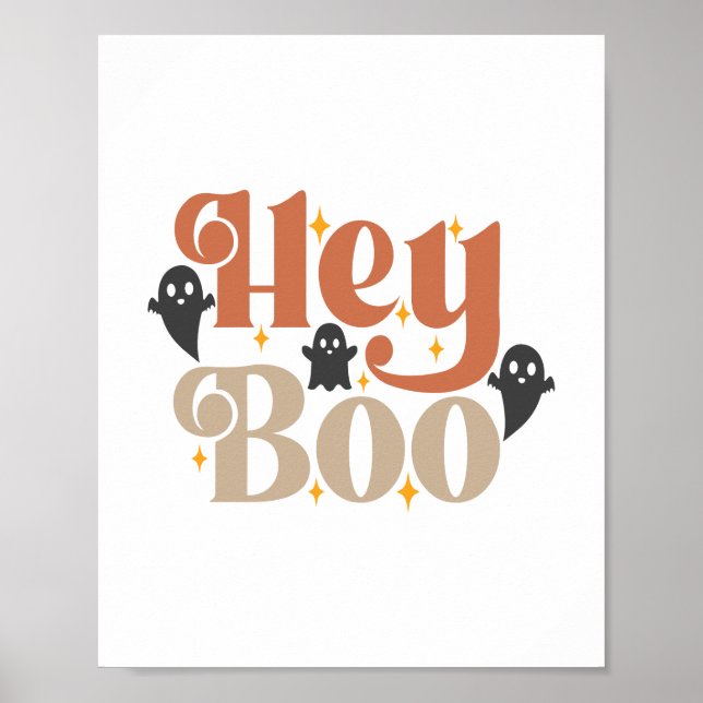 Poster Ei Boo Boho Halloween Ei Boo Ghost (Frente)