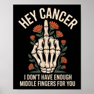 Poster Ei Cancer, não tenho dedos mediais suficientes par