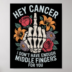 Poster Ei Cancer, não tenho dedos mediais suficientes par