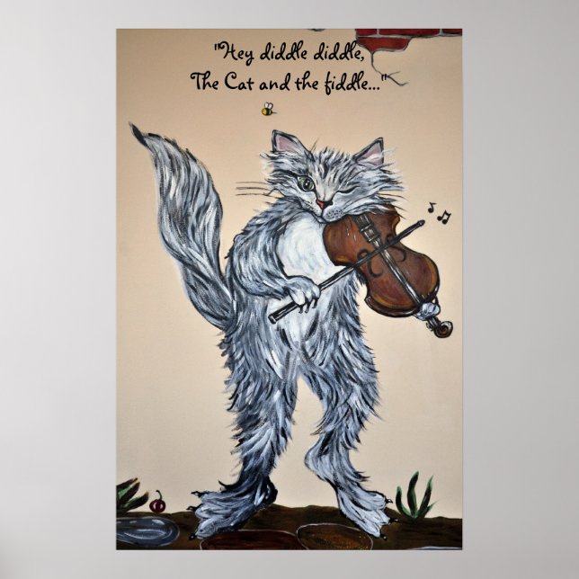 Poster "Ei, Diddle Diddle, o Gato e o Fiddle" (Frente)
