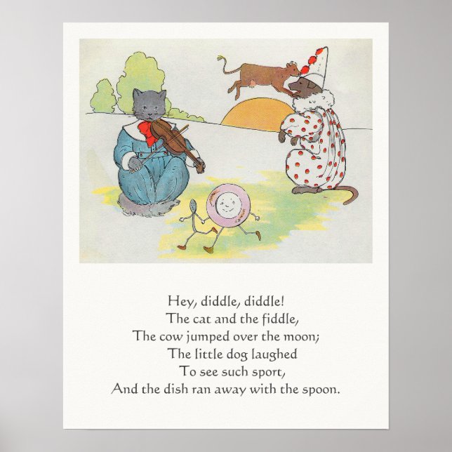 Poster Ei Diddle Diddle O Gato e o Rhyme Inativo (Frente)