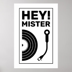 Poster Ei senhor DJ, inspiração musical branca