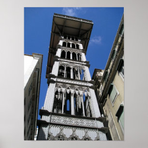 Poster Eiffel - Papais noeis Justa Elevator/Elvador