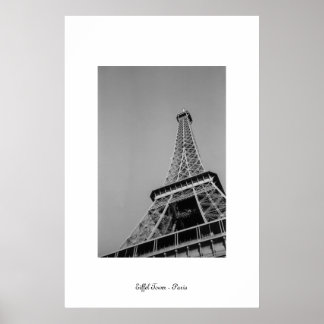Pôster Eiffel Tower Greyscale