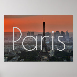 Poster Eiffel Tower Paris Europe Viagem