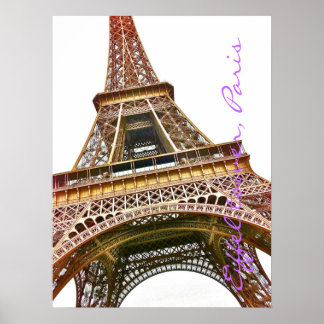 Poster Eiffel tower photo illustration.