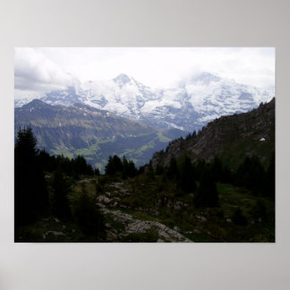 Poster Eiger, Mönch e Jungfrau Mountain -
