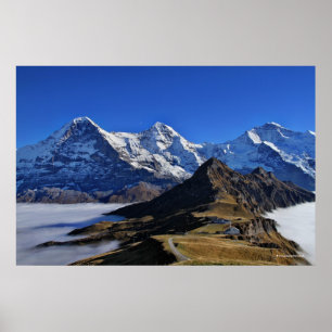 Pôster Eiger, und Jungfrau de Mönch, suiça, Schweiz