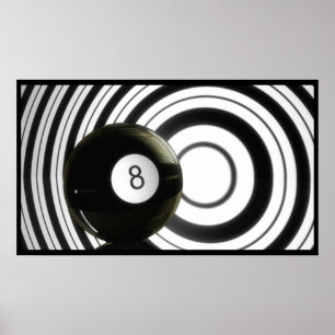 Poster Eightball abstrato