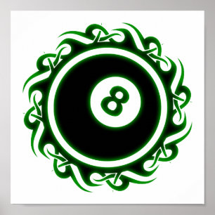 Pôster eightball tribal