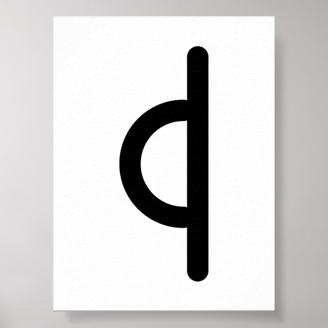 Poster EIHWAZ runa nórdica (Teixo, Resistência, Transform (Frente)