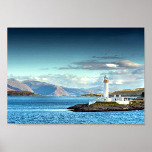 Pôster Eilean Musdile Lighthouse Scotland - Visão Cênic
