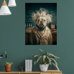 Poster Einstein Pup na Casaco do laboratório